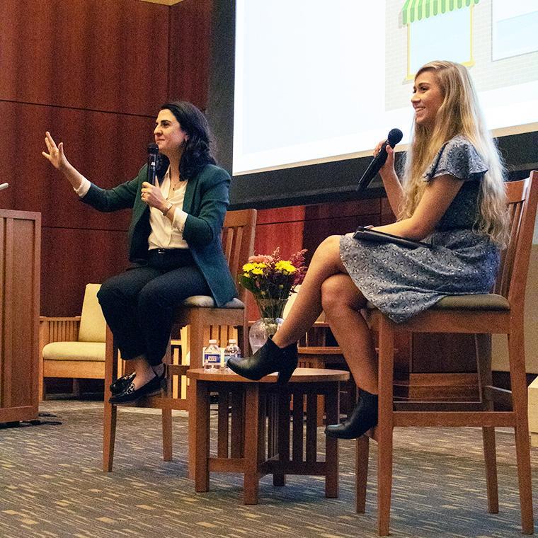 Erika Rasmussen, Kishann Rai, Danna D'Esopo, Jules Xenakis, Huda Al-Marashi, Ally O'Connor, Kirk Glaser, Annie Leowen, and Dhanush Shetty pose for a group photo image link to story