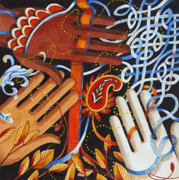 Carol Stott, “Made by Hand,” watercolor, 2016. Used with permission. image link to story