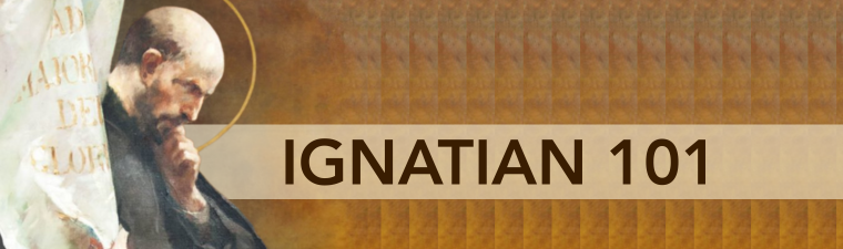 Ignatian 101 Banner with St. Ignatius Illustration