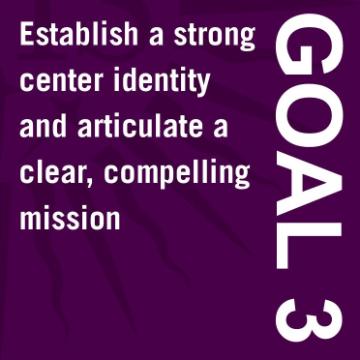 Goal 3: Establish a strong center identity and articulate a clear, compelling mission.