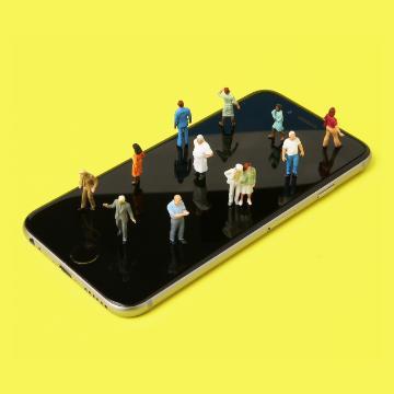 People standing on a cell phone