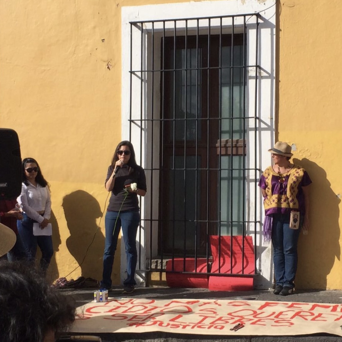 Protesting against feminicides in Puebla Mexico