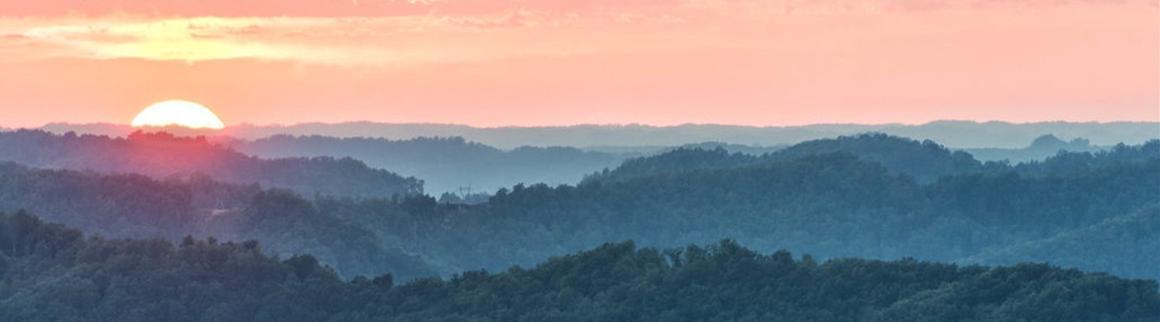 Sunset over Kingdom Come State Park, Southeast Kentucky in the heart of Appalachia. Photo by Don Sniegowski