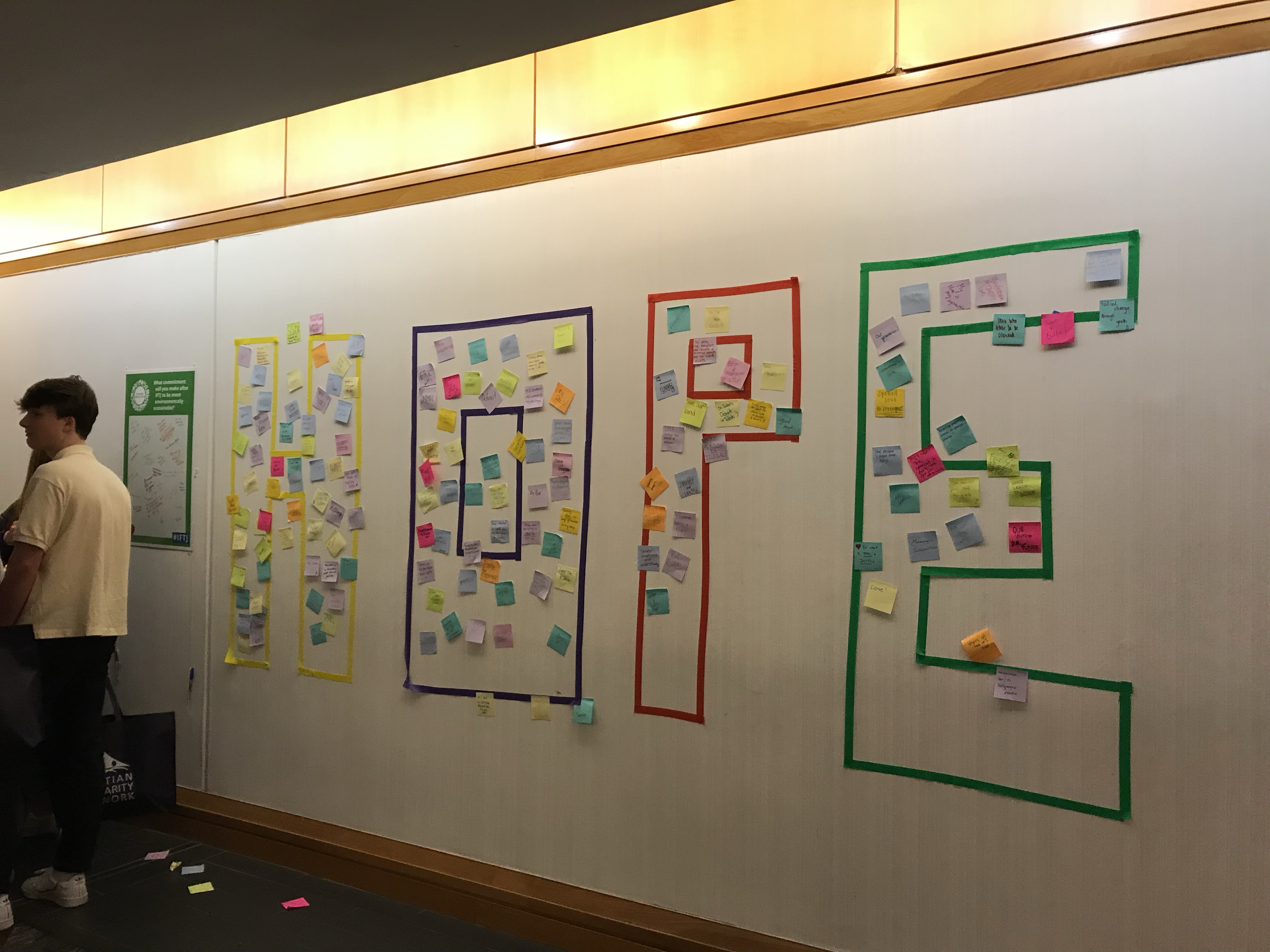 Large letters spelling 