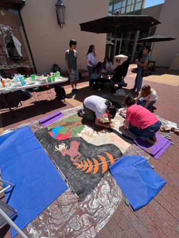 Students working on the Appalachia Mural 2026