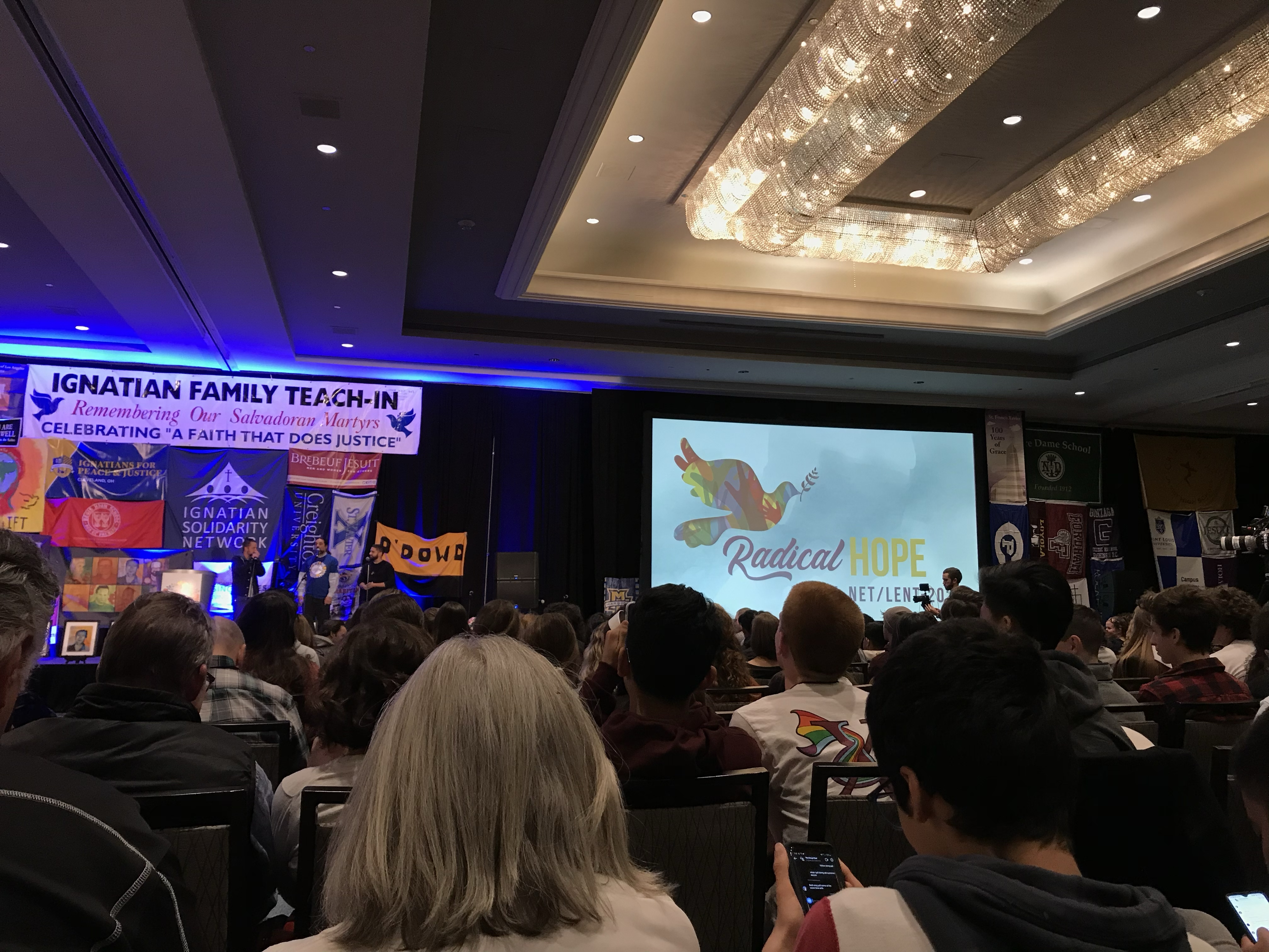 A conference or presentation at the Ignatian Family Teach-In event.