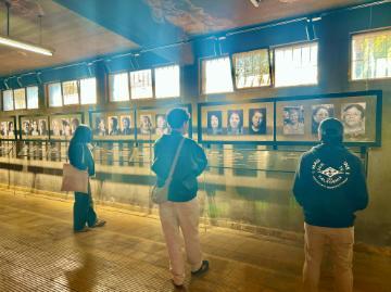 SM25 Chile - Visiting the National Stadium to honor the victims that were held and tortured on this site during the rise of the dictatorship
