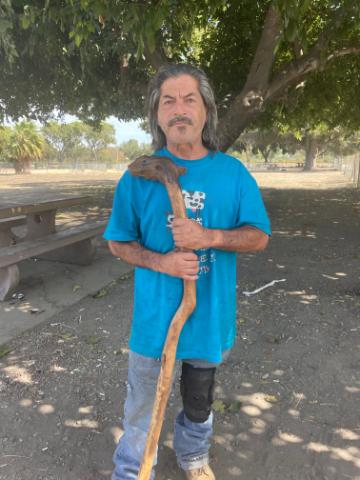 Steve, resident of the Guadalupe River Park encampment