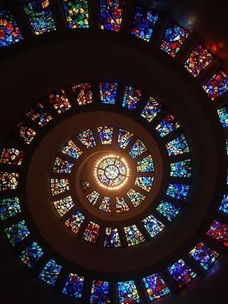stained glass spiral 