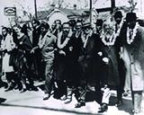 A historical photo of a Civil Rights protest.