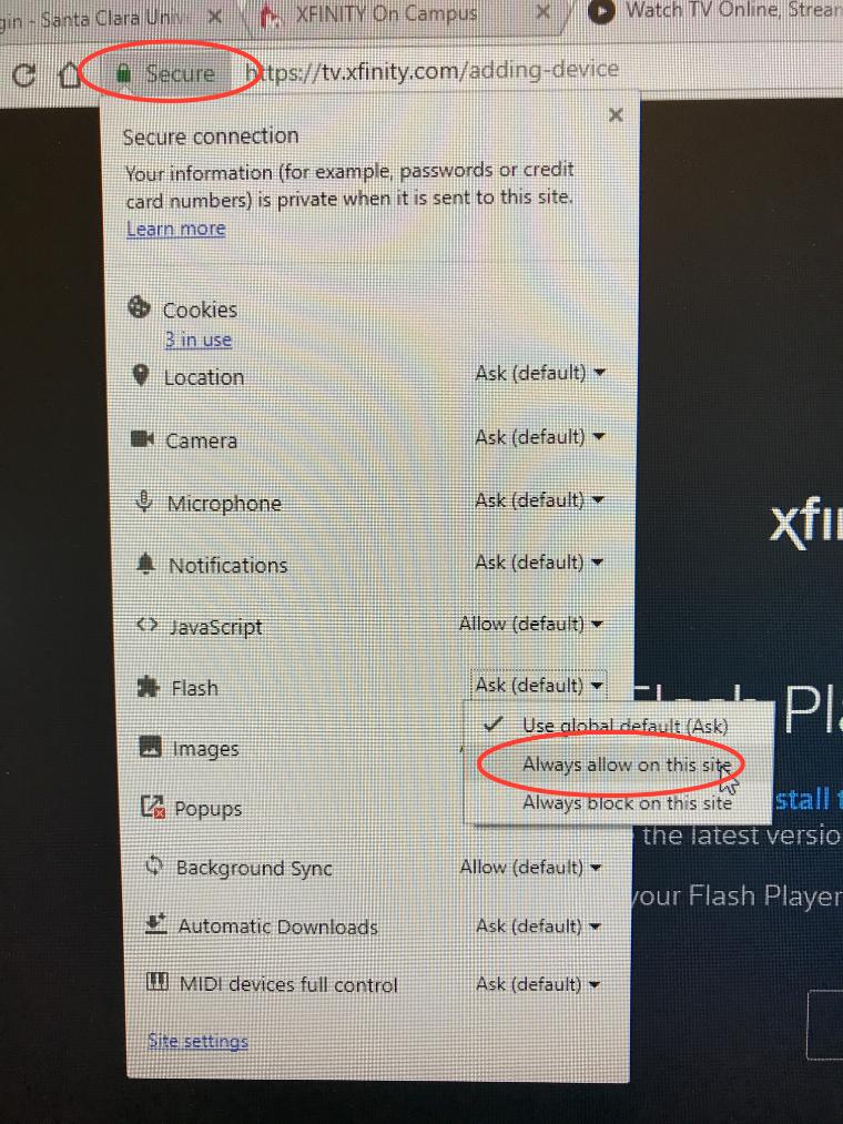 XFINITY on Campus fix for Flash on PC screenshot #2