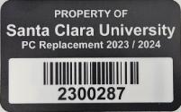 An example of a 2023-2024 PC Replacement Program tag