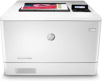 An image of the HP LaserJet M454dn color printer.