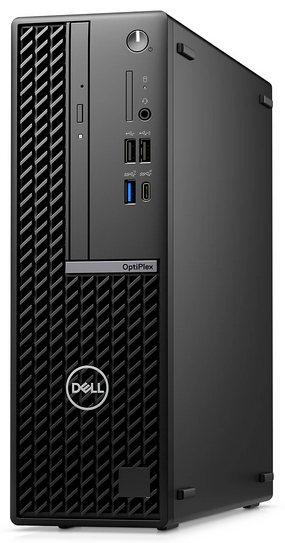 The front view of a Dell OptiPlex small form factor desktop computer