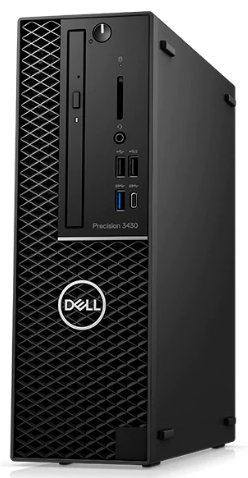 An image of the Dell Precision 3430 small form factor desktop showing the front of the computer.