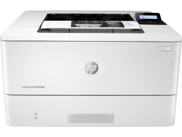 An image of the HP M404dn LaserJet printer.