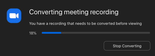 Converting meeting recording