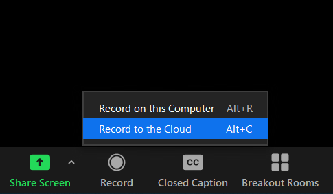 how to record to cloud during a meeting