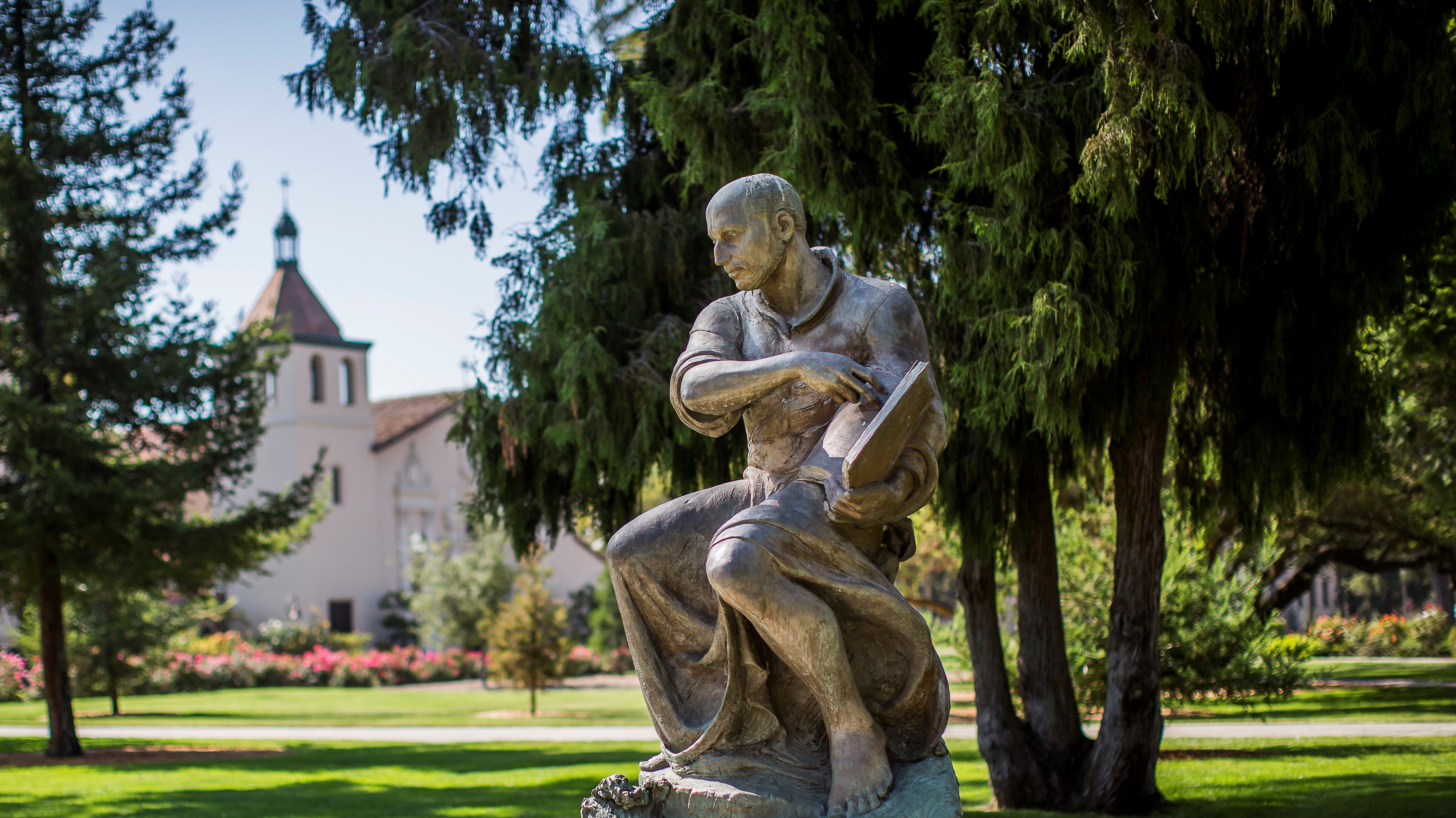 St Ignatius statue on Santa Clara campus 