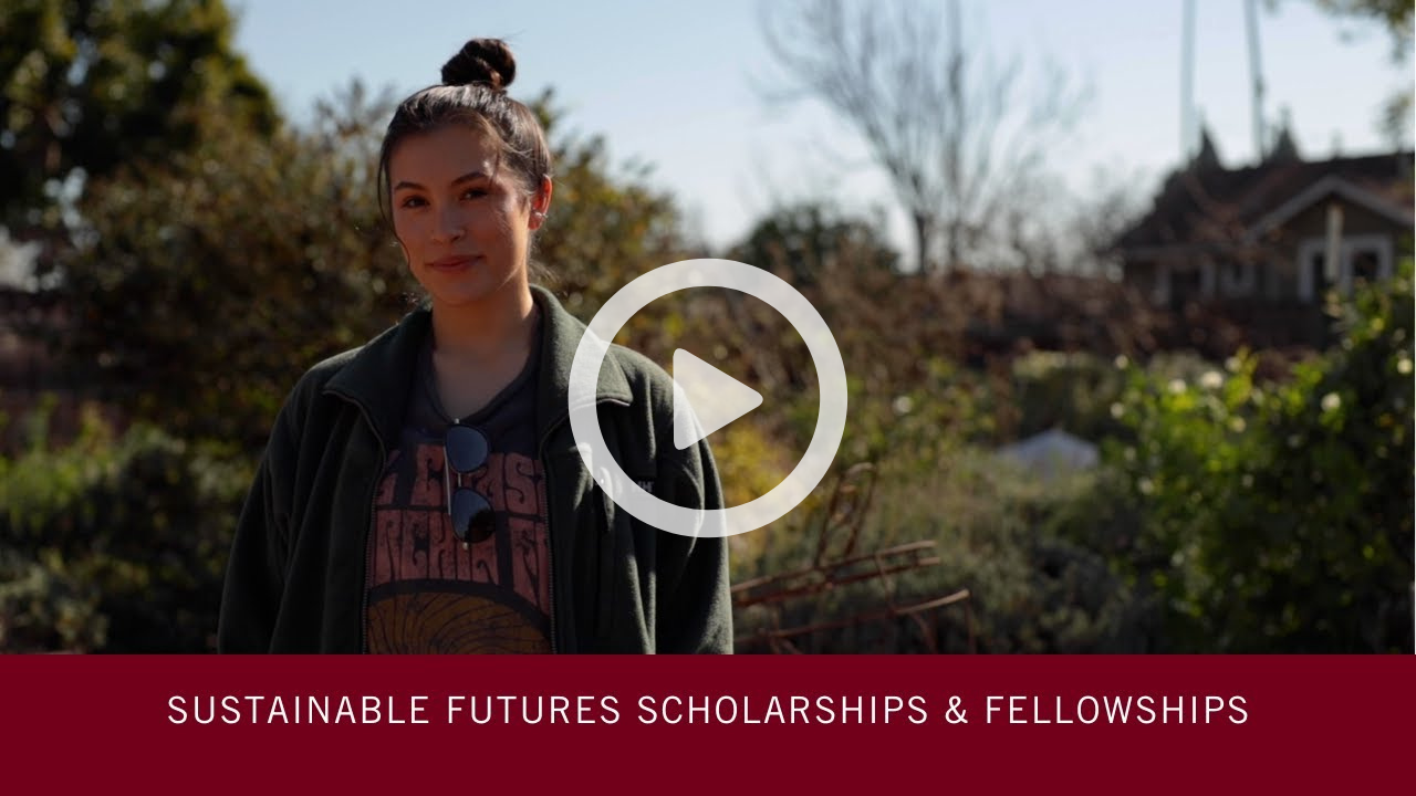 Thumbnail of a Young Woman with Sustainable Futures Scholarships & Fellowships written out