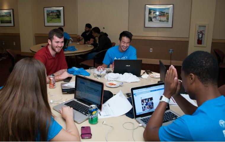 Students at BroncoHack 2015 image link to story