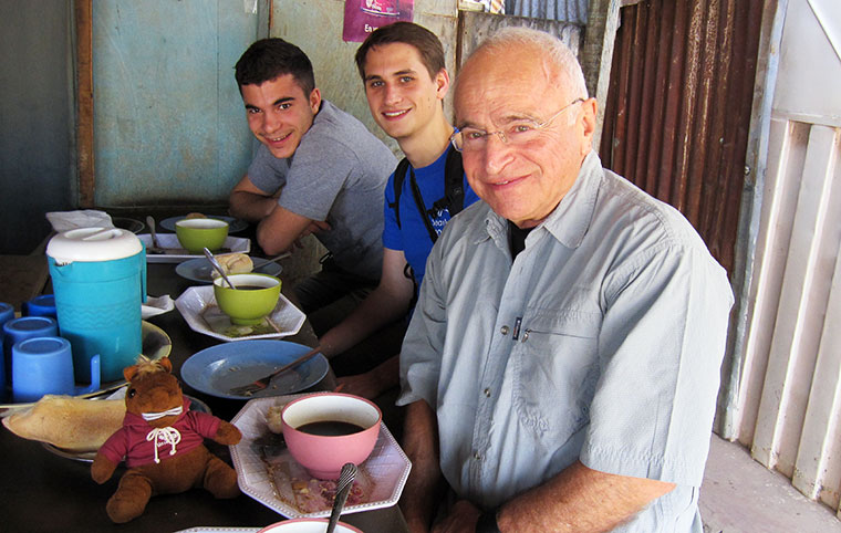 Fr. Reites with students in Benin, Africa 
