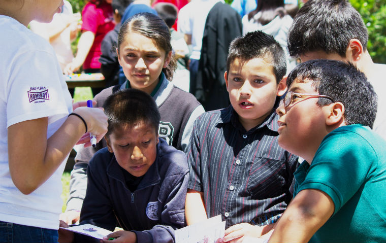 Fifth graders during Family Engagement Day 2016? image link to story