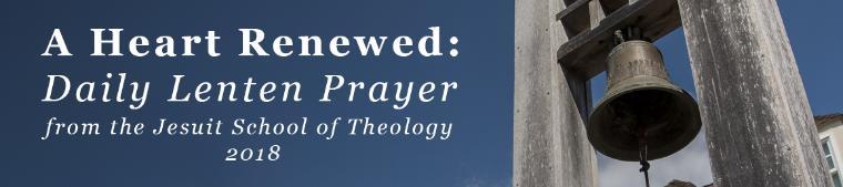 Banner with photo of Bell, for JST Lenten reflections, A Heart Renewed