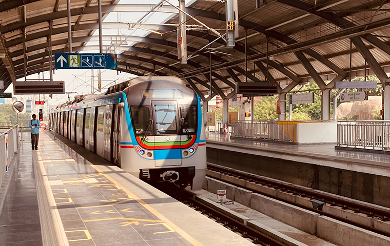 Empty Hyderabad train station