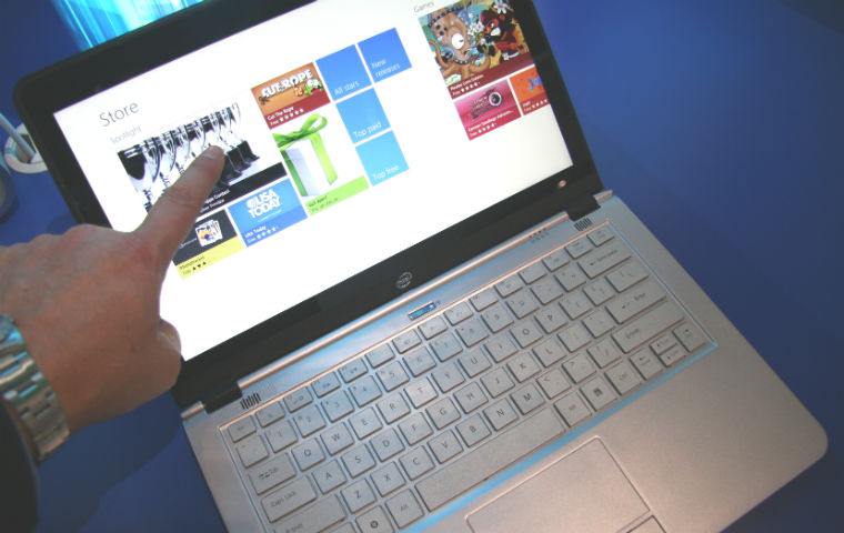 Computer with sites on screen image link to story