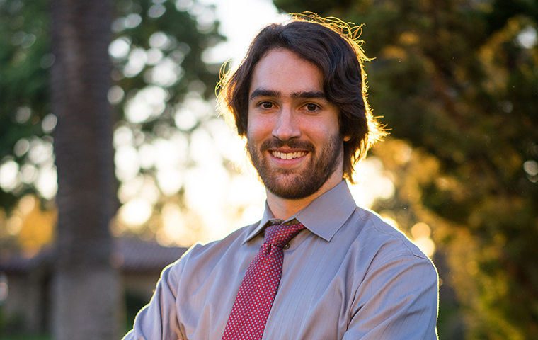 Sean Reilly, Rhodes scholar, on campus