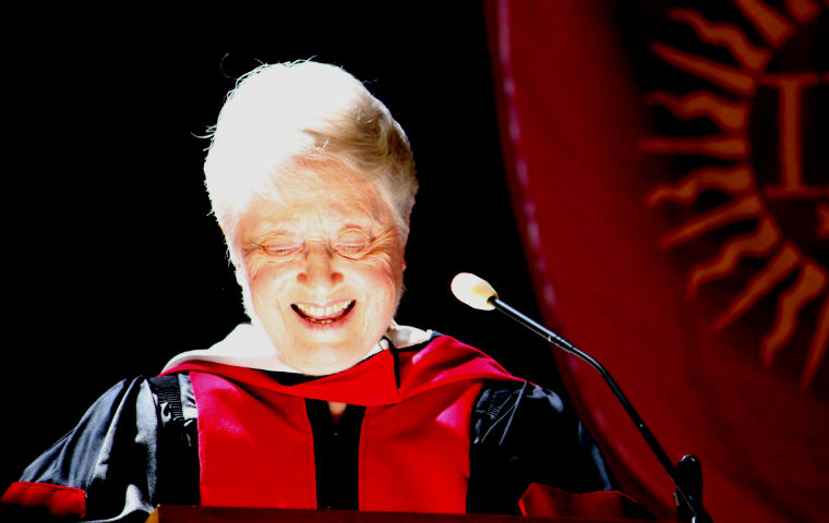 Sr. Sandra Schneiders addressing JST Commencement 2018