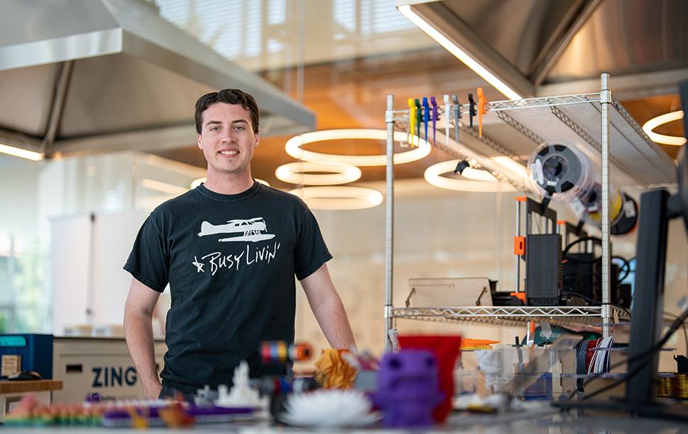 Julian Brown standing in the Innovation Zone