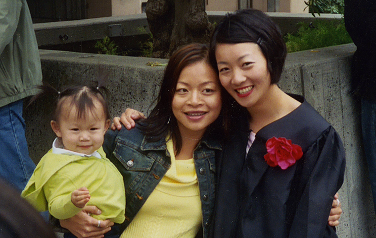 Chan Thai poses with her sister and niece on her graduation day from UC Berkeley in 2003. Photo provided by Thai.