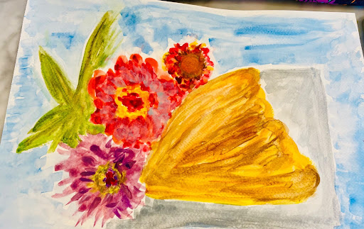 Final art piece; an attempt at replicating the still life arrangement.