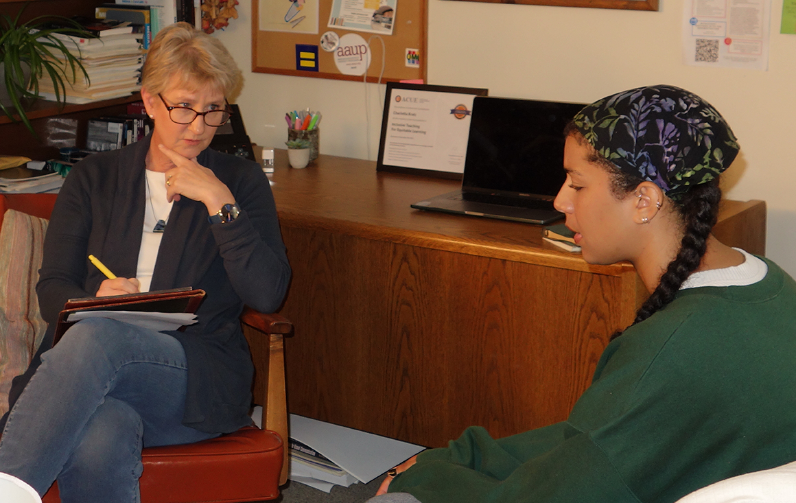 Actors playing a therapist and a high school student in the film 