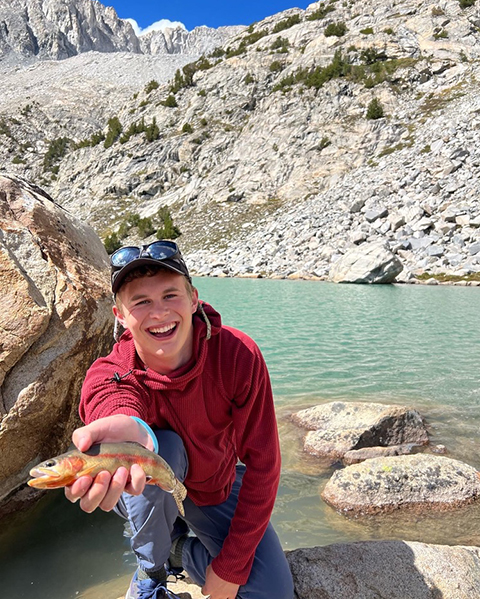 Jack Petersen fly fishing in the Inyo National Forest