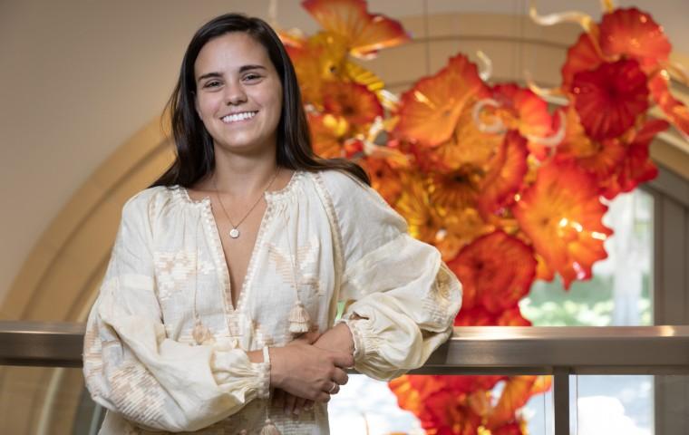 2021 Alumna Jacqueline Whitham in Dowd Art and Art History Building