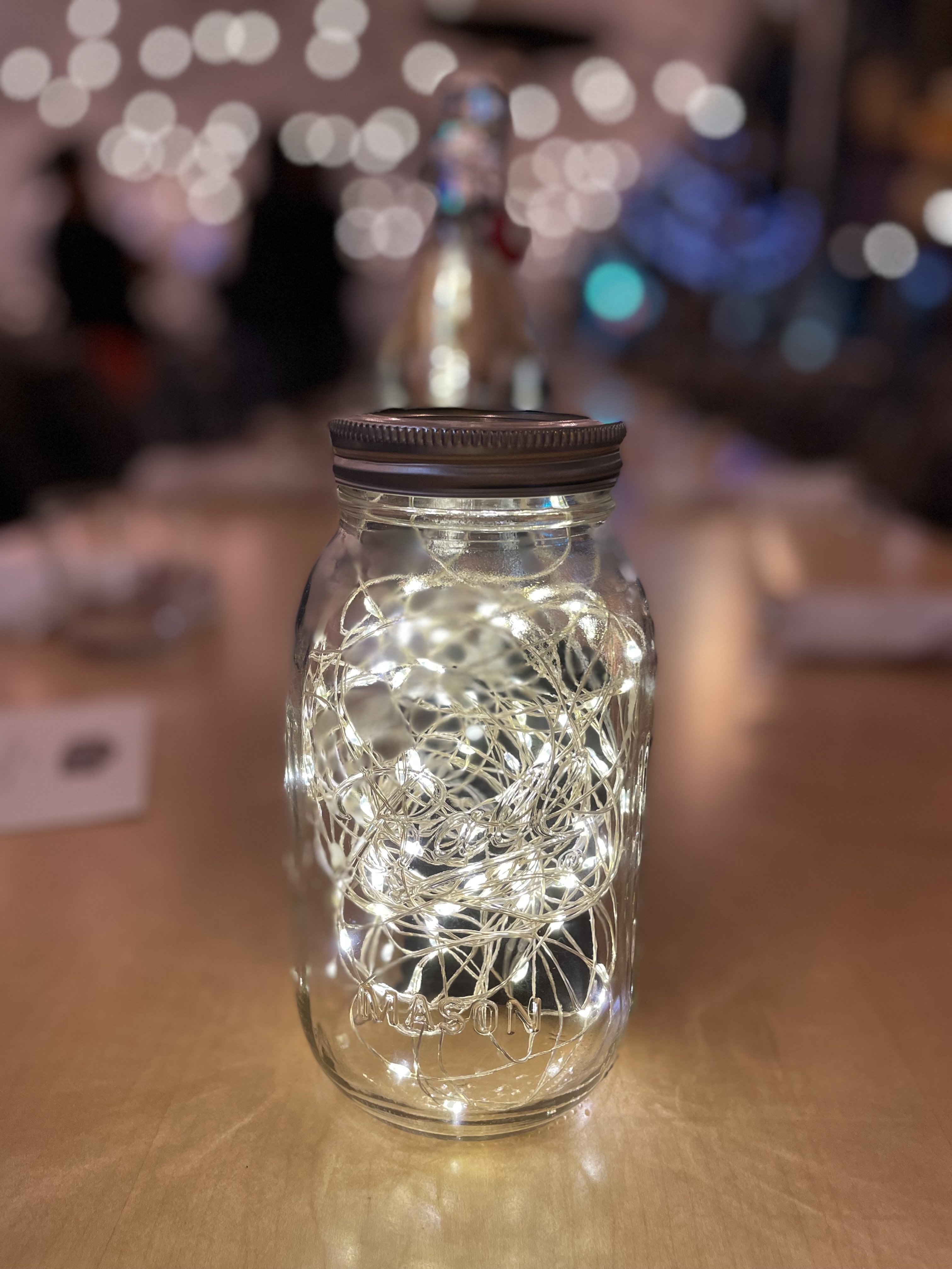 Panjnani designed mason jar centerpieces for Harris' book launch party.