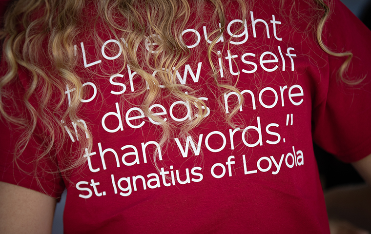 Student t-shirt that says 