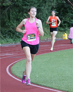 Sibole still competes in races; this one, in Seattle, was in July 2020.