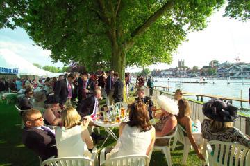 View from the Bridge Bar at the Henley Royal Regatta