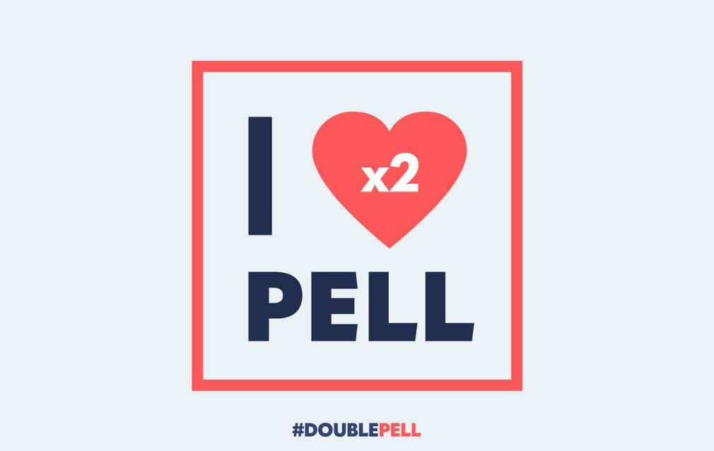 Simple graphic saying I heart Pell