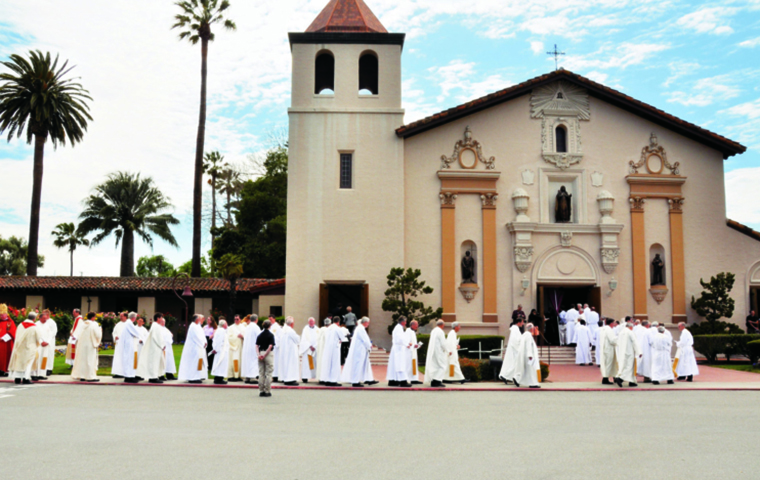Front of Mission Church before Inauguration image link to story