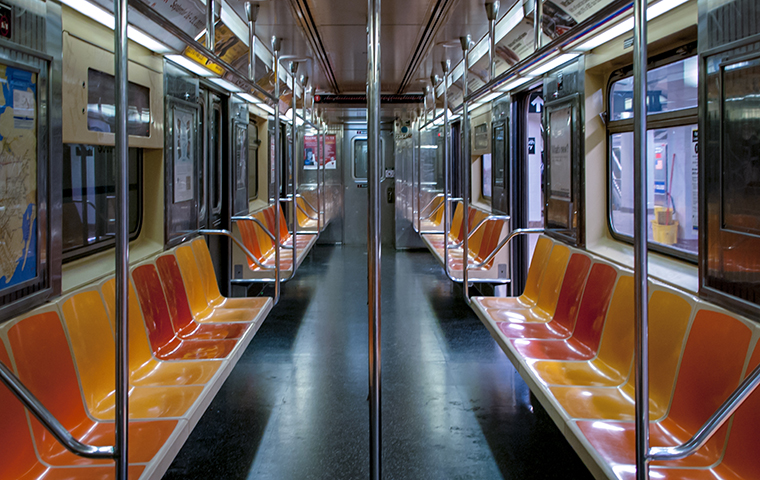 Empty NYC Subway car