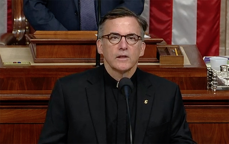 Kevin O’Brien gives the official prayer in Congress