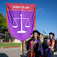 Law student holding 