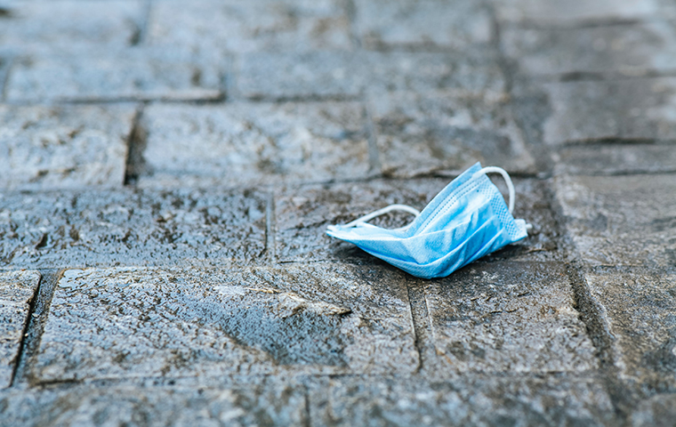 Medical mask on the street image link to story