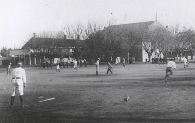 Archival SCU Sports photo from De Saisset exhibit image link to story