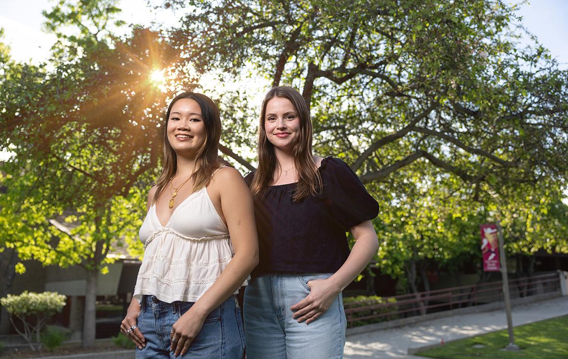 Photo of Melanie Eng 24 (left) and Elena Carter 24